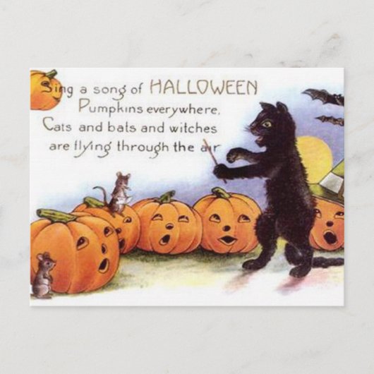 Vintage Halloween Art Briefkaart (Voorkant)