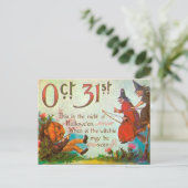 Vintage Halloween Art Briefkaart (Staand voorkant)