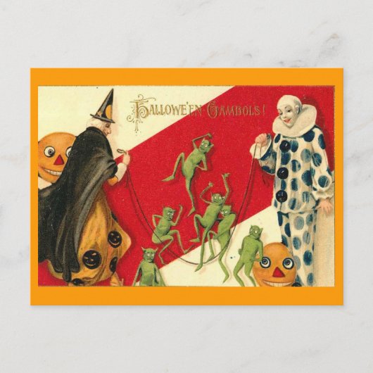 Vintage Halloween Briefkaart (Voorkant)