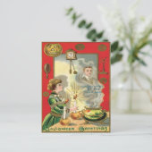 Vintage Halloween Briefkaart (Staand voorkant)