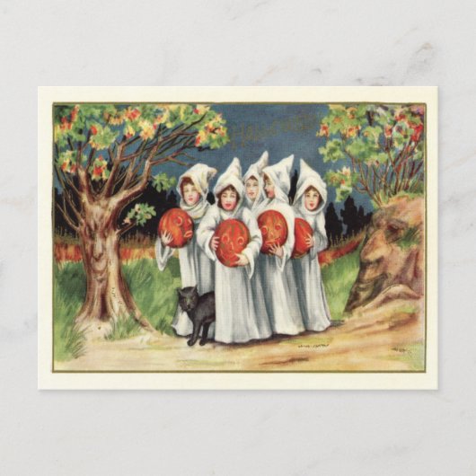 Vintage Halloween Briefkaart (Voorkant)