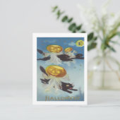 Vintage Halloween Briefkaart (Staand voorkant)