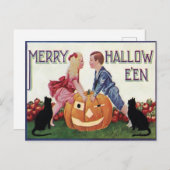 Vintage Halloween Briefkaart (Voorkant / Achterkant)