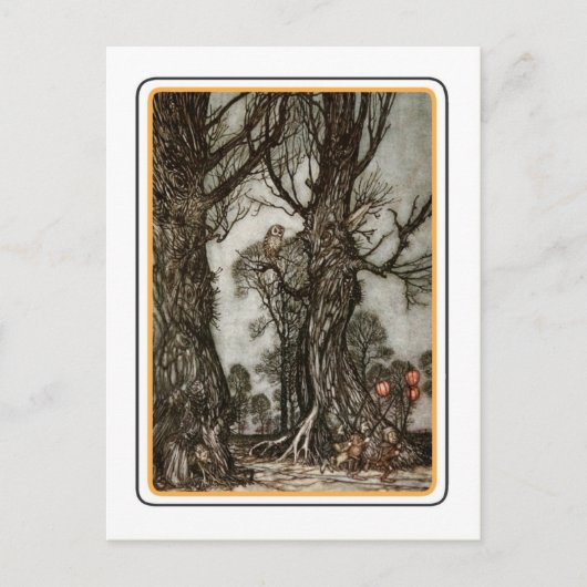 Vintage Halloween Briefkaart (Voorkant)