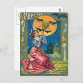 Vintage Halloween Briefkaart (Voorkant / Achterkant)