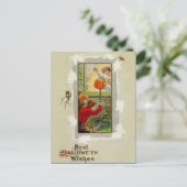 Vintage Halloween Briefkaart (Staand voorkant)