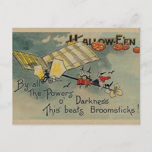 Vintage Halloween Briefkaart (Voorkant)