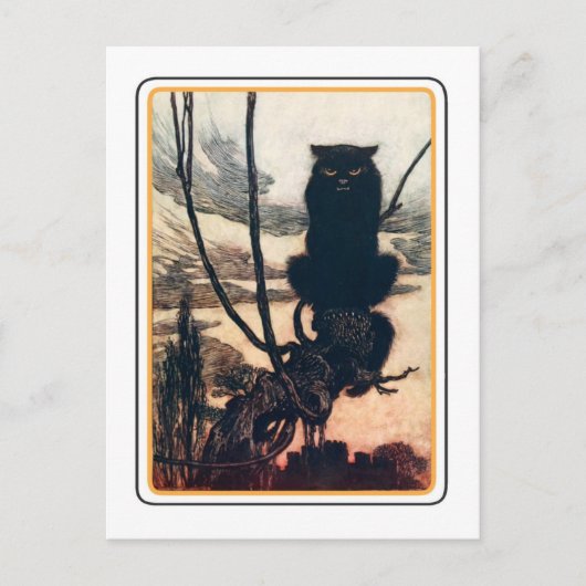 Vintage Halloween Briefkaart (Voorkant)