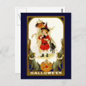 Vintage Halloween Briefkaart (Voorkant / Achterkant)