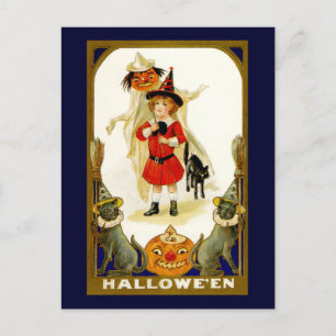 Vintage Halloween Briefkaart