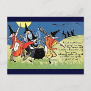 Vintage Halloween Briefkaart