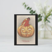 Vintage Halloween Briefkaart (Staand voorkant)