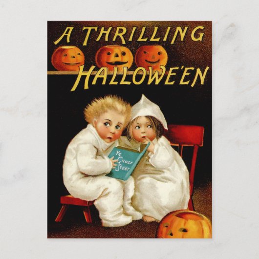 Vintage Halloween Briefkaart (Voorkant)