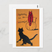 Vintage Halloween Briefkaart (Voorkant / Achterkant)
