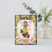 Vintage Halloween Briefkaart (Staand voorkant)