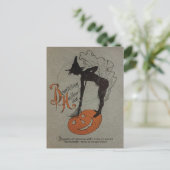 Vintage Halloween Briefkaart (Staand voorkant)