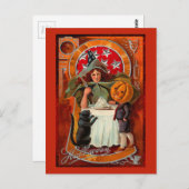 Vintage Halloween Briefkaart (Voorkant / Achterkant)