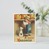 Vintage Halloween Briefkaart (Staand voorkant)