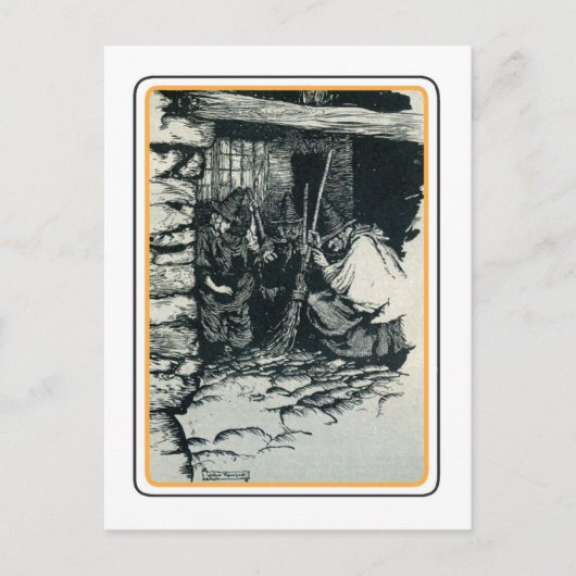 Vintage Halloween Briefkaart (Voorkant)