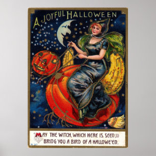 Vintage Halloween Briefkaart Poster