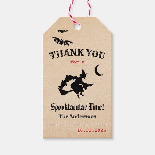 Vintage Halloween Cadeaulabel (Voorkant)
