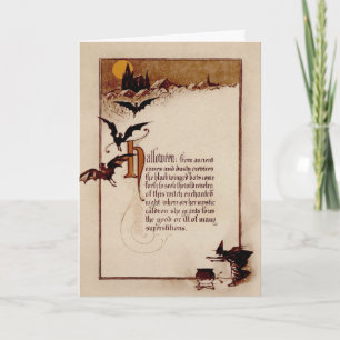 Vintage Halloween Card Feestdagen Kaart