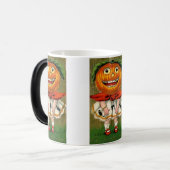 Vintage Halloween Chef Citrouille Fille Mug (Devant gauche)
