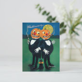 Vintage Halloween Cronies Briefkaart (Staand voorkant)