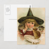 vintage Halloween cutie Briefkaart (Voorkant / Achterkant)