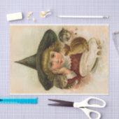 vintage Halloween cutie met kittens Tissuepapier (Craft)