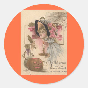 Vintage Halloween Dearest Ronde Sticker