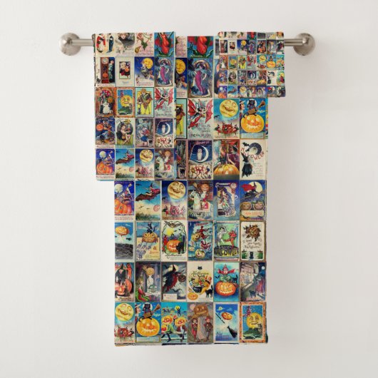 Vintage Halloween Ephemera Bad Handdoek (Insitu)