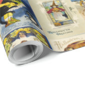 Vintage Halloween Ephemera Cadeaupapier (Rol Hoek)