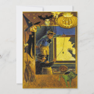 Vintage Halloween Ephemera Kaart