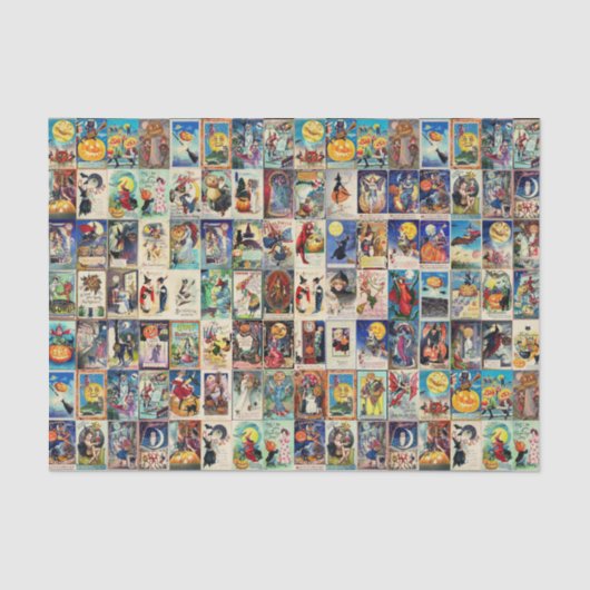 Vintage Halloween Ephemera Tissuepapier (Voorkant)