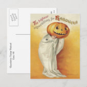 Vintage Halloween Feestdagenkaart (Voorkant / Achterkant)