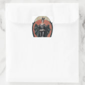 Vintage Halloween femme en costume autocollant (Sac)