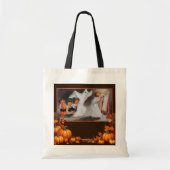 Vintage Halloween Fille Trick Ou Sac De Traitement (Devant)