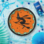 Vintage Halloween Flying Witch bord (Feest)