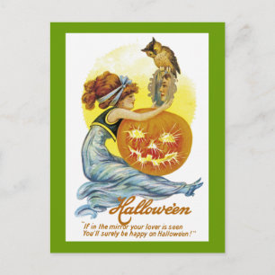 Vintage Halloween Glamor Briefkaart