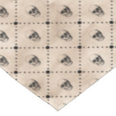 Vintage Halloween Gothic Skulls Grid Tafelkleed (Gekanteld)