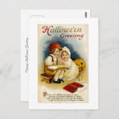 Vintage Halloween Greeting Briefkaart (Voorkant / Achterkant)