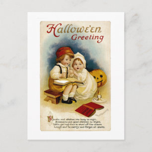 Vintage Halloween Greeting Briefkaart