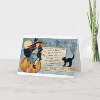 Vintage Halloween-groeten Kaart