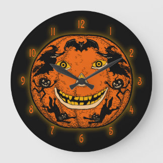 Vintage Halloween Jack O'Lantern Grote Klok
