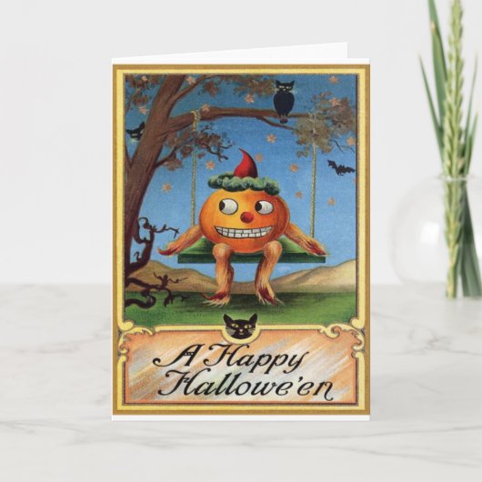 Vintage Halloween Kaart (Voorkant)