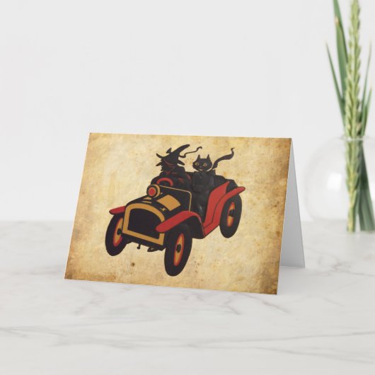 Vintage Halloween Kaart (Voorkant)
