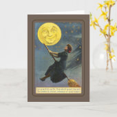 Vintage Halloween Kaart (Gele Bloem)