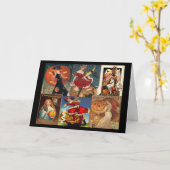 Vintage Halloween Kaart (Gele Bloem)