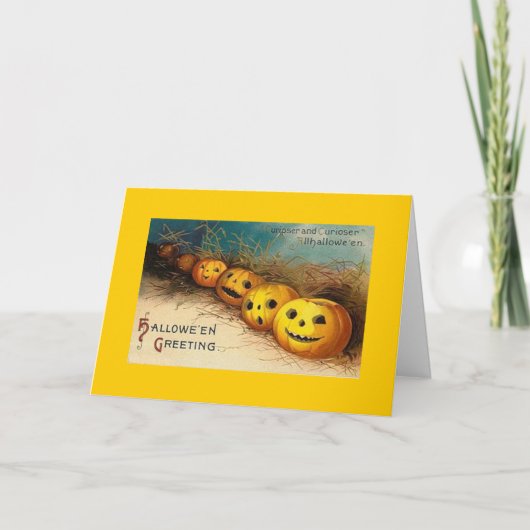 Vintage Halloween Kaart (Voorkant)